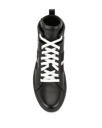 Baskets montantes en cuir noires Bally