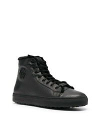 Baskets montantes en cuir noires Philipp Plein