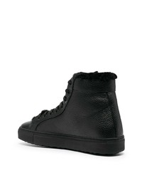 Baskets montantes en cuir noires Philipp Plein