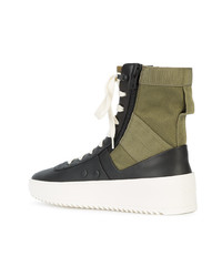 Baskets montantes en cuir noires Fear Of God