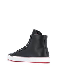 Baskets montantes en cuir noires Philipp Plein