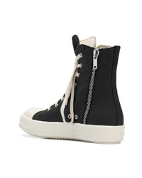 Baskets montantes en cuir noires Rick Owens DRKSHDW