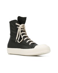 Baskets montantes en cuir noires Rick Owens DRKSHDW