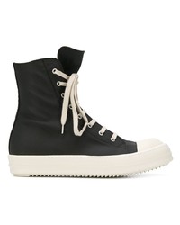 Baskets montantes en cuir noires Rick Owens DRKSHDW