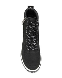 Baskets montantes en cuir noires Diesel