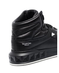 Baskets montantes en cuir noires Valentino Garavani