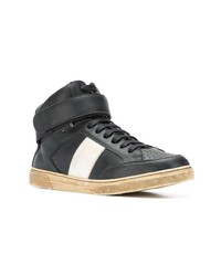 Baskets montantes en cuir noires Saint Laurent