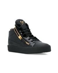 Baskets montantes en cuir noires Giuseppe Zanotti Design