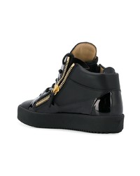 Baskets montantes en cuir noires Giuseppe Zanotti Design