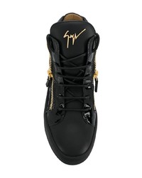 Baskets montantes en cuir noires Giuseppe Zanotti Design