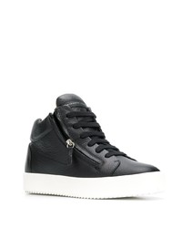 Baskets montantes en cuir noires Giuseppe Zanotti