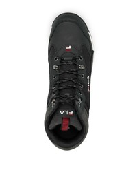 Baskets montantes en cuir noires Fila