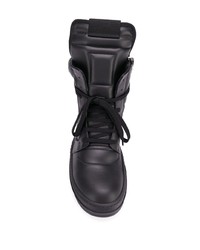 Baskets montantes en cuir noires Rick Owens