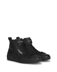 Baskets montantes en cuir noires Dolce & Gabbana