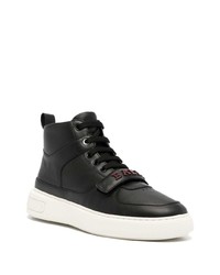 Baskets montantes en cuir noires Bally