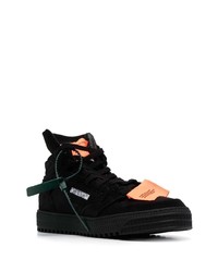 Baskets montantes en cuir noires Off-White