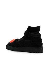 Baskets montantes en cuir noires Off-White