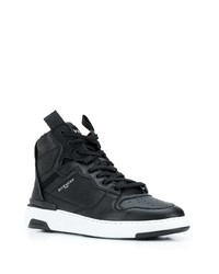 Baskets montantes en cuir noires Givenchy