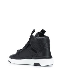 Baskets montantes en cuir noires Givenchy