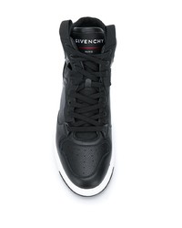 Baskets montantes en cuir noires Givenchy