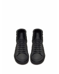 Baskets montantes en cuir noires Saint Laurent