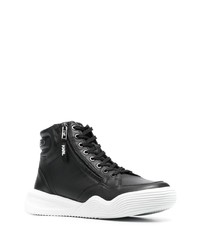 Baskets montantes en cuir noires Karl Lagerfeld