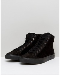 Baskets montantes en cuir noires AllSaints