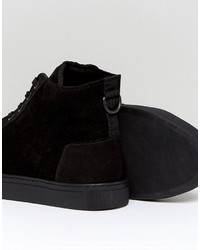 Baskets montantes en cuir noires AllSaints