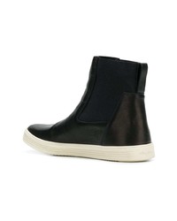 Baskets montantes en cuir noires Rick Owens