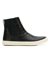 Baskets montantes en cuir noires Rick Owens