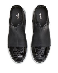 Baskets montantes en cuir noires Fendi