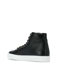 Baskets montantes en cuir noires Philipp Plein