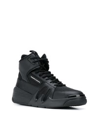 Baskets montantes en cuir noires Giuseppe Zanotti