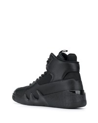 Baskets montantes en cuir noires Giuseppe Zanotti