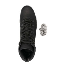 Baskets montantes en cuir noires Moncler