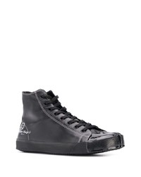 Baskets montantes en cuir noires Maison Margiela