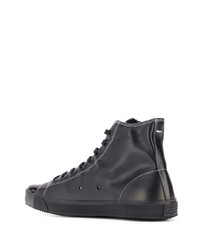 Baskets montantes en cuir noires Maison Margiela