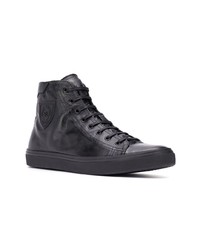 Baskets montantes en cuir noires Saint Laurent