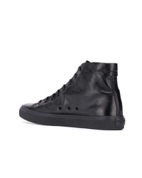 Baskets montantes en cuir noires Saint Laurent