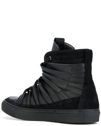 Baskets montantes en cuir noires Damir Doma