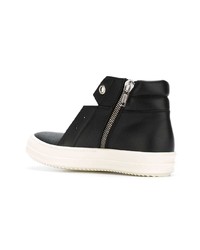 Baskets montantes en cuir noires Rick Owens