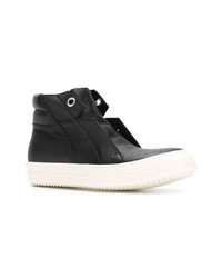 Baskets montantes en cuir noires Rick Owens