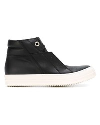 Baskets montantes en cuir noires Rick Owens