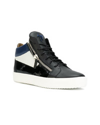 Baskets montantes en cuir noires Giuseppe Zanotti Design