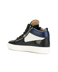 Baskets montantes en cuir noires Giuseppe Zanotti Design