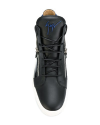 Baskets montantes en cuir noires Giuseppe Zanotti Design