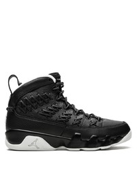 Baskets montantes en cuir noires Jordan