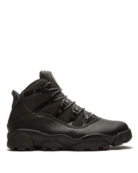 Baskets montantes en cuir noires Jordan