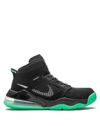 Baskets montantes en cuir noires Jordan