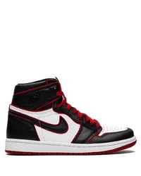 Baskets montantes en cuir noires Jordan